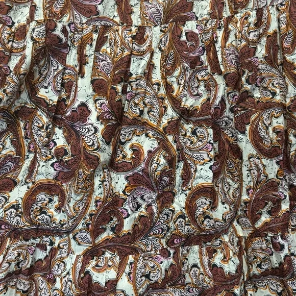 THML Paisley Midi Dress Brown White Womens Size Small New With Tag Bohemian Boho - Picture 3 of 6